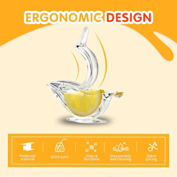 Manual Lemon Juicer Transparent Acrylic | Bird Shape Lemon Slice Squeezer