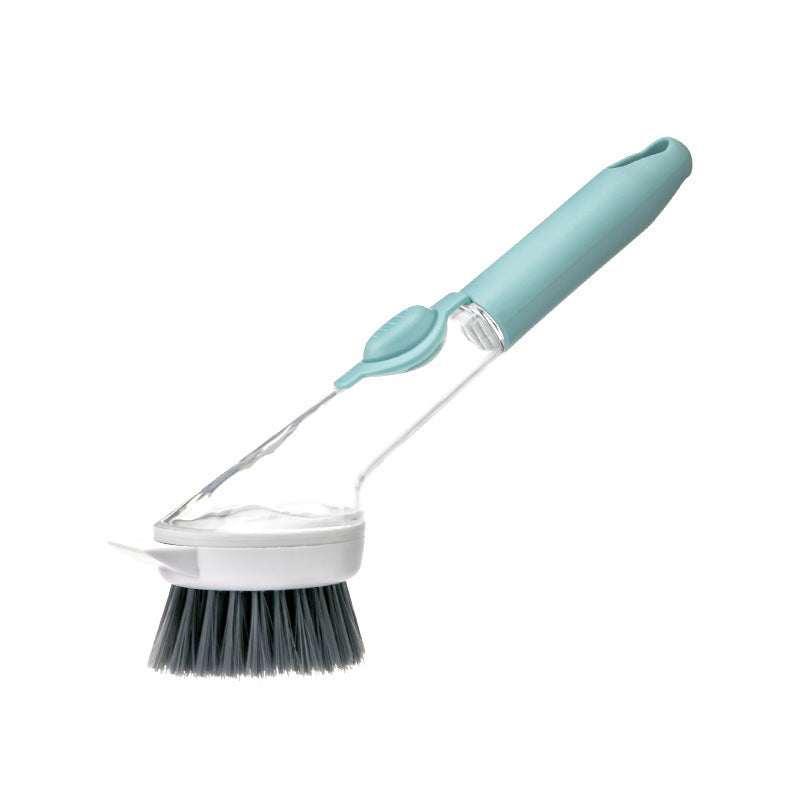 Soap Dispensing Dish Brush with Handle, Kitchen Scrub Brush for Dishes Pots Pans Sink Cleaning