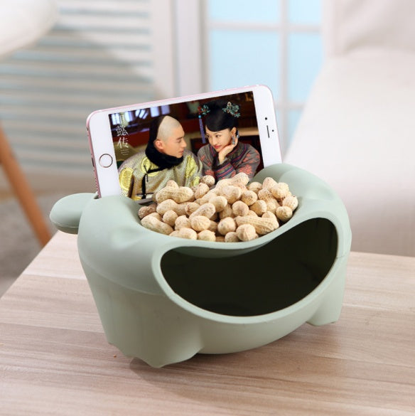 Multifunction Snack Bowl with Phone Holder