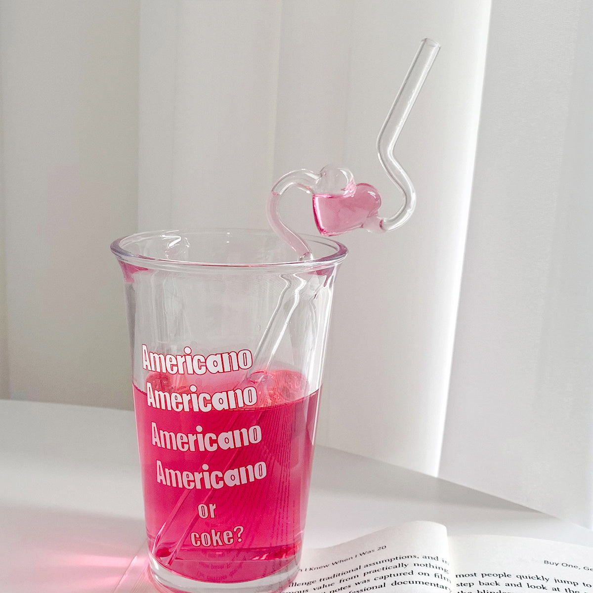 Love Heart Glass Straw For Cocktails | Bar Accessories | Kitchen Gadgets
