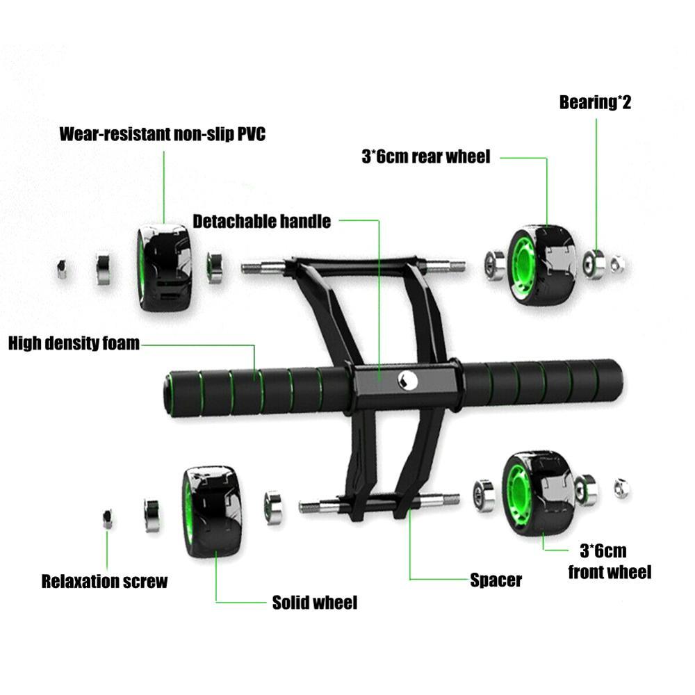 Four-wheeled Abdominal Roller Exercise Abdominal Muscle Fitness Equipment