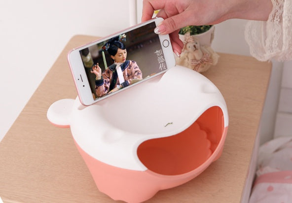 Multifunction Snack Bowl with Phone Holder