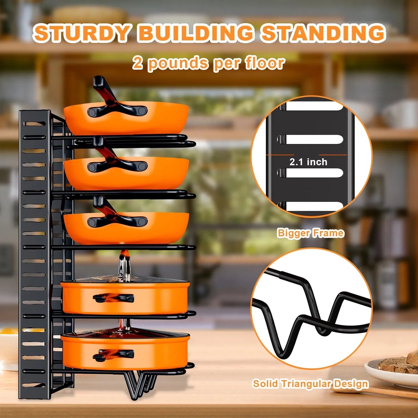 Pot Organizer Rack 8 Tiers Pots And Pans Organizer