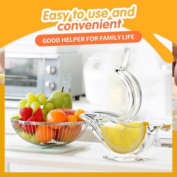 Manual Lemon Juicer Transparent Acrylic | Bird Shape Lemon Slice Squeezer
