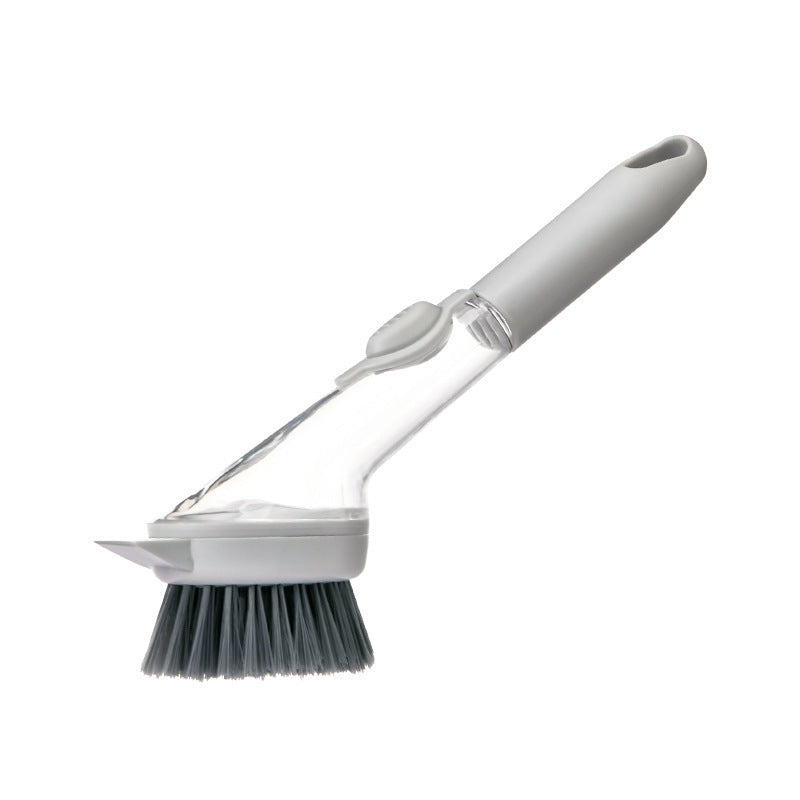 Soap Dispensing Dish Brush with Handle, Kitchen Scrub Brush for Dishes Pots Pans Sink Cleaning