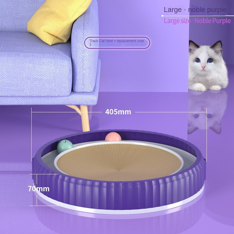 New Round Cat Scratching Board Wear-resistant Anti-scratch Claw Grinder