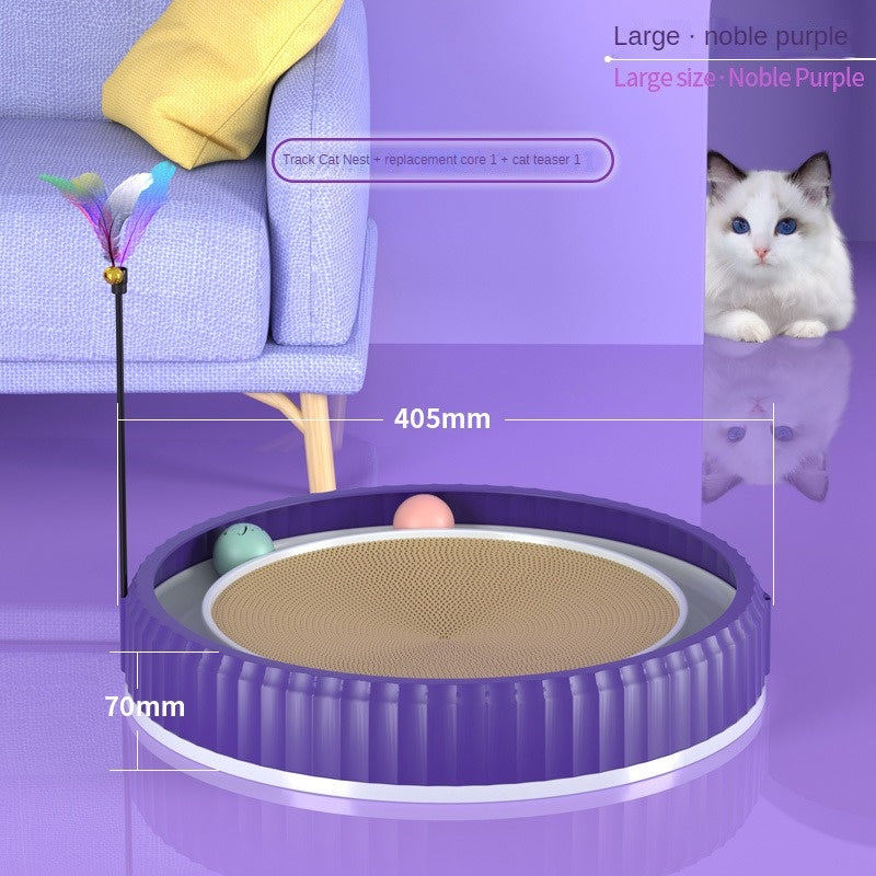 New Round Cat Scratching Board Wear-resistant Anti-scratch Claw Grinder