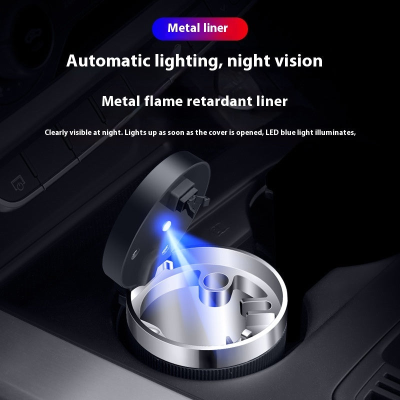Car Ashtray With Cover For Home And Car With LED Light
