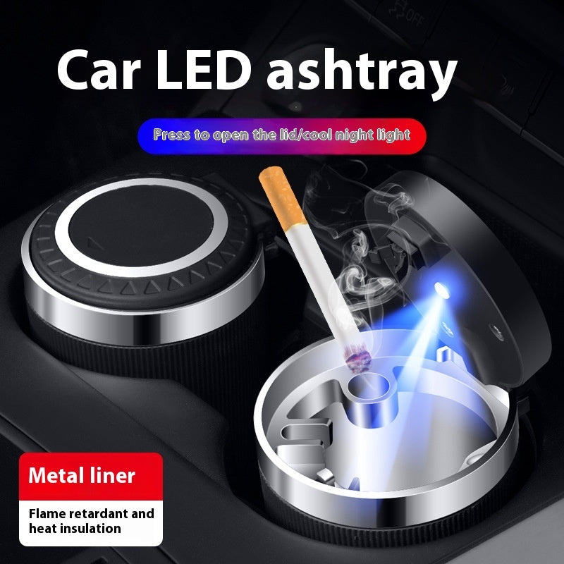 Car Ashtray With Cover For Home And Car With LED Light