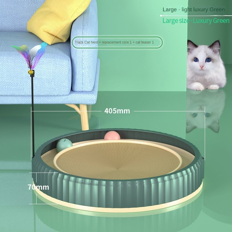 New Round Cat Scratching Board Wear-resistant Anti-scratch Claw Grinder
