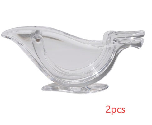 Manual Lemon Juicer Transparent Acrylic | Bird Shape Lemon Slice Squeezer