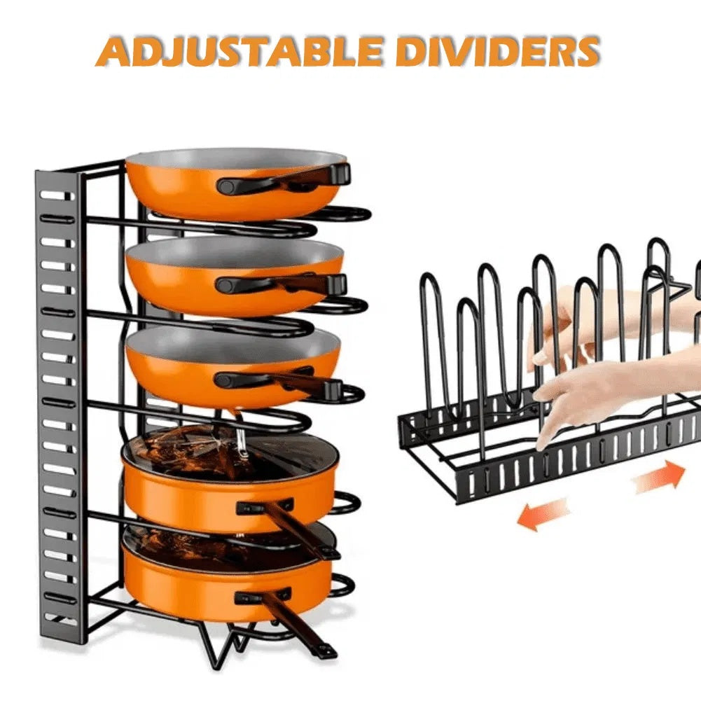 Pot Organizer Rack 8 Tiers Pots And Pans Organizer