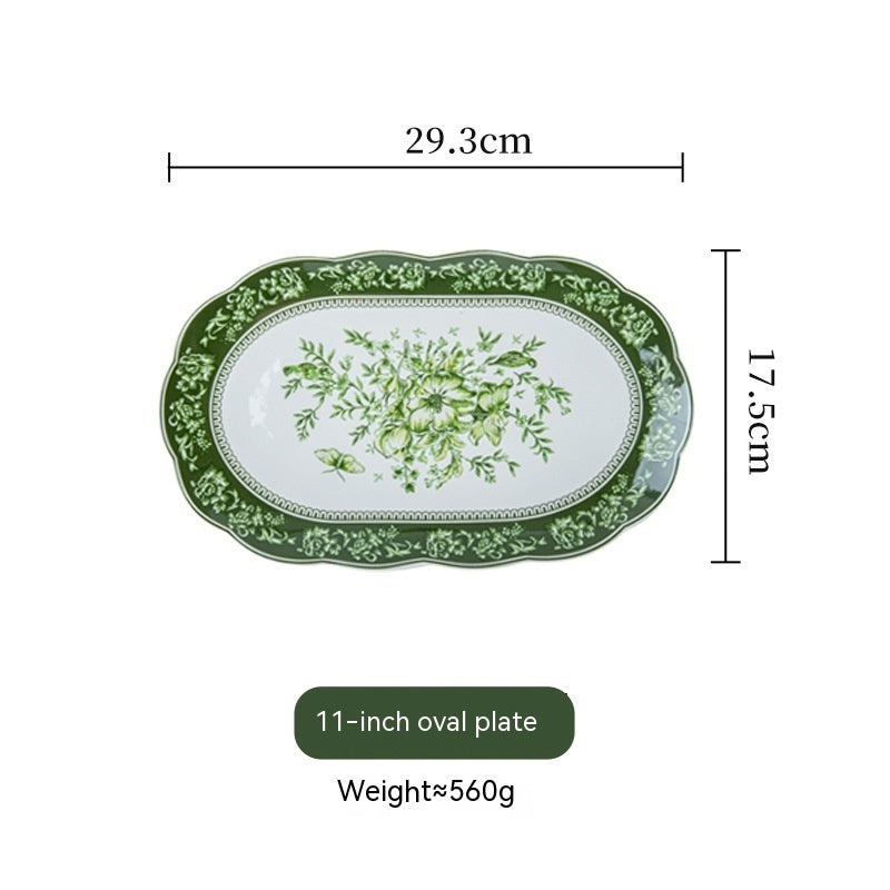 French Court Retro European Style Ceramic Dinner Plate