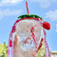 500ml Kawaii Strawberry Water Bottle with Straw, Strap & Pendant