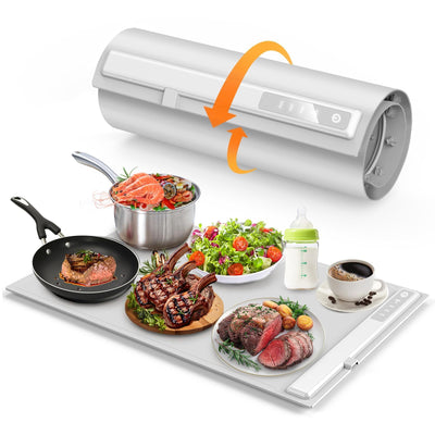 Food Warming Mat, Electric Warming Tray For Food, Foldable Warming Mat For Buffets Party And Daily Use, Silicone Heating Pad With 3 Temp Settings