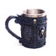 304 Stainless Steel Mug Halloween Poker Skull Resin Mug Big Water Glass Medieval Beer Mug
