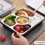 304 Stainless Steel Airtight Lunch Box Portable Sub-compartment Spill-proof Dinner Plate Adult Children 4 Compartment 5 Compartment Lunch Box