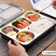 304 Stainless Steel Airtight Lunch Box Portable Sub-compartment Spill-proof Dinner Plate Adult Children 4 Compartment 5 Compartment Lunch Box