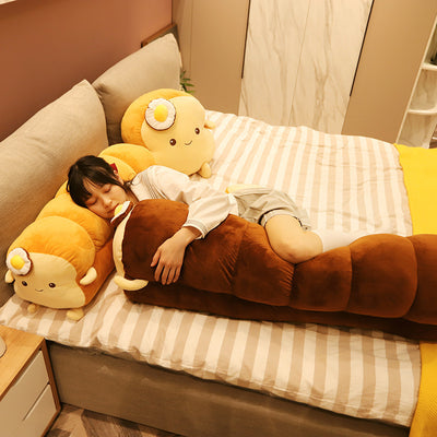 Toast plush toy pouch egg sliced bread long pillow large sleeping pillow cushion