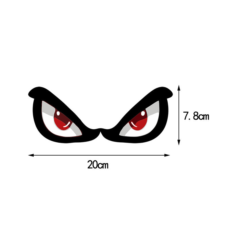 3D Simulation Shark Eye Sticker Rearview Mirror Decoration