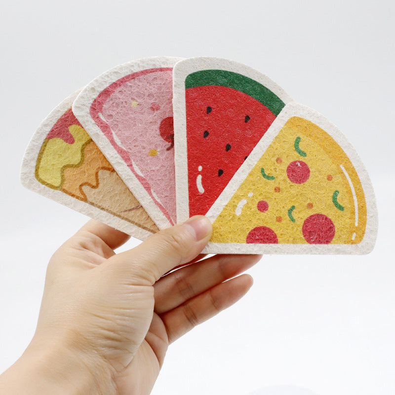 Cute Sponge for Dishwashing | Watermelon, Pizza, Cake & Ice Cream Shaped
