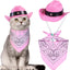 Cat Cowboy Costume Cat Cowboy Hat And Bandana Set Cat Halloween Costumes Cowboy Cat Pet Costume Funny Halloween Costumes For Cats Kittens Pets