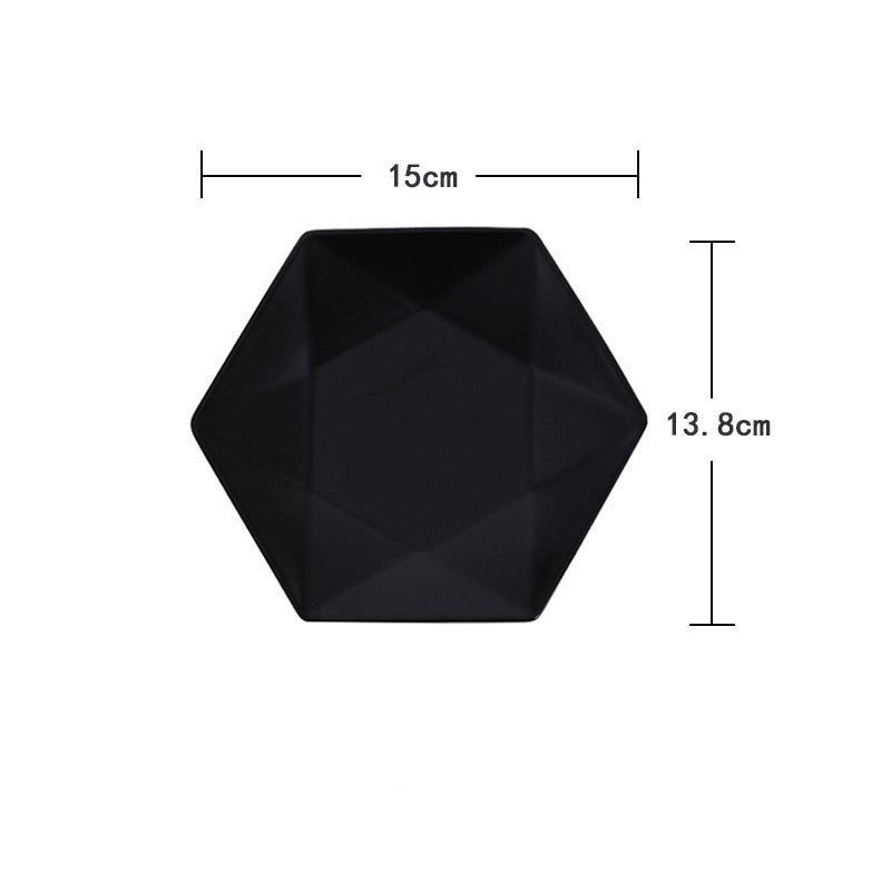 Nordic Style Hexagon Ceramic Plate Dinner Plates