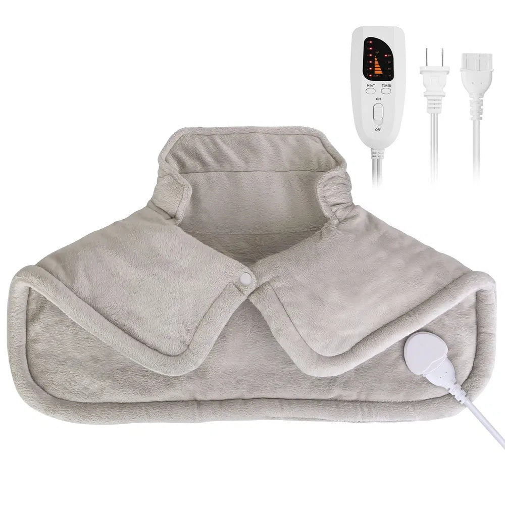 22.4x16.3in Large Weighted Heating Pad For Neck And Shoulders Electric Fast Heating Mat Neck Wrap Cushion Pain Relief