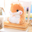 Cute Hamster Pillow Blanket Car Pillow Dual-use Cushion Blanket Large Air Conditioner Cushion Coral Fleece Blanket