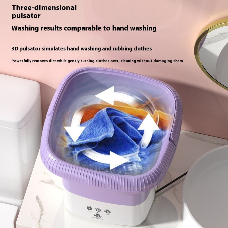 Portable Smart Mini Washing Machine with One-click Start