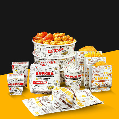 Disposable Burger And French Fries Takeaway Box