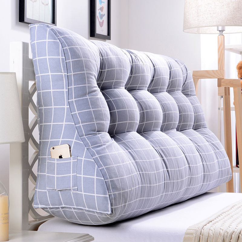 Removable Cover Headboard Pillow Comfortable Soft Fabric