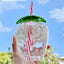 500ml Kawaii Strawberry Water Bottle with Straw, Strap & Pendant