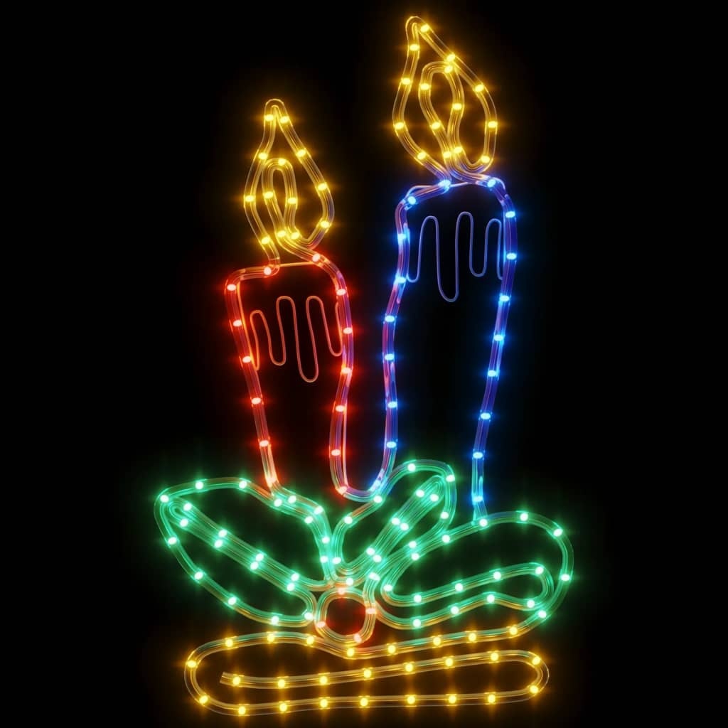 LED Silhouette Christmas Candles