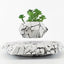 Floating Plant Pot - Magnetic Levitating Plant Pot for Succulents, Air Bonsai and Fake Flowers/Plants, Unique Decor for Home, Office and Desk (Marble)