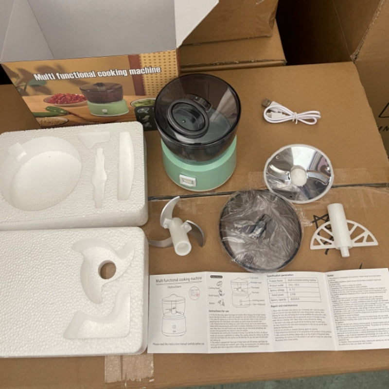 Multifunctional Food Processor - Cordless Electric Meat & Vegetable Grinder, Chopper, Meat Grinder, Dicer - Portable Mini Food Machine