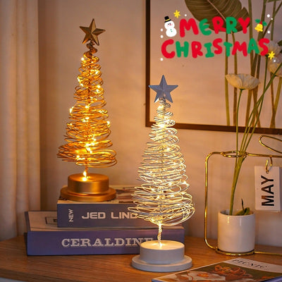 LED Christmas Tree Spiral Light Table Lamp