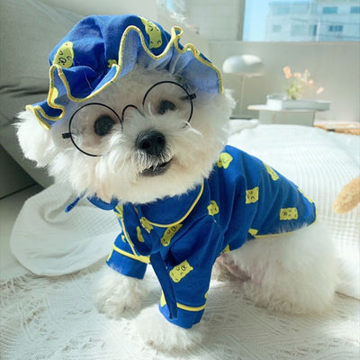 Korean Spring Cute Candy Bear Hat Pajama Set for Pets