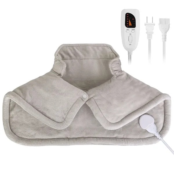 22.4x16.3in Large Weighted Heating Pad For Neck And Shoulders Electric Fast Heating Mat Neck Wrap Cushion Pain Relief