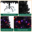 6-foot Artificial Christmas Tree With LED Lights, Pre-lit Curved Artificial Christmas Tree With 900 Tips, Black Christmas Tree