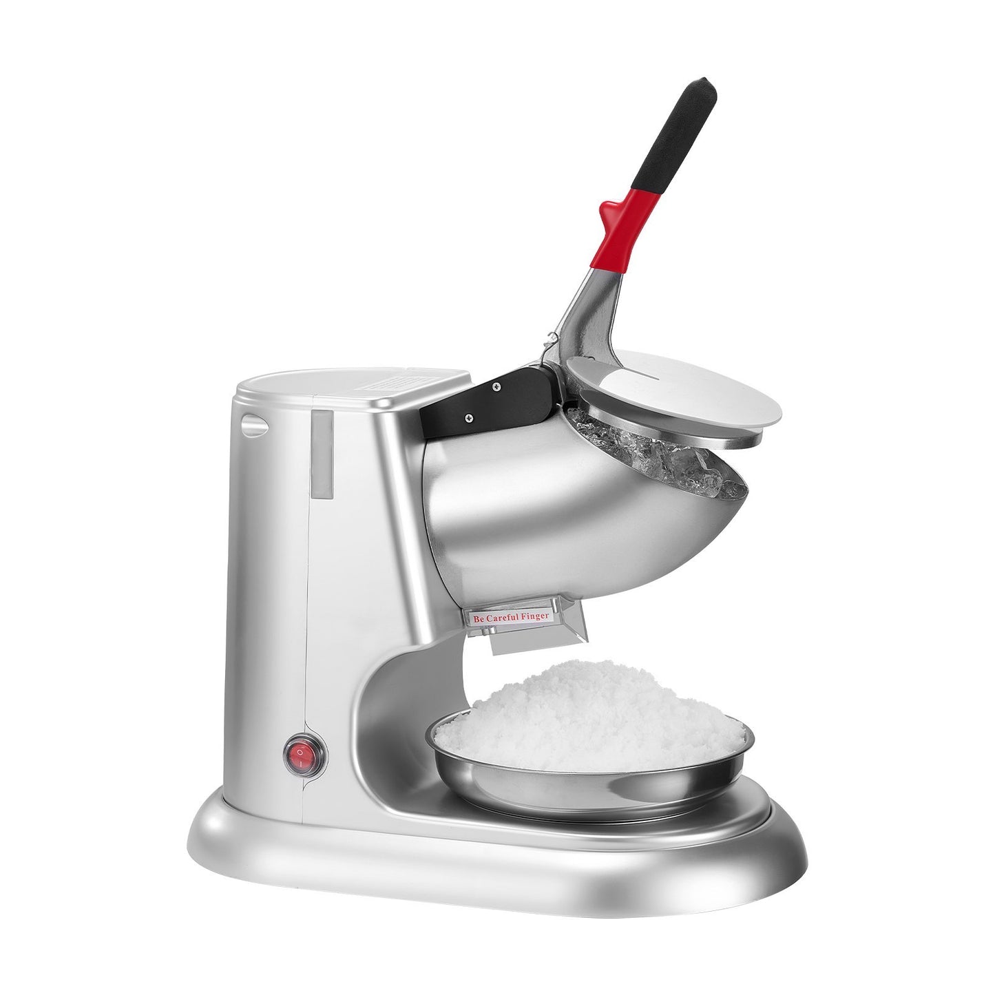 Commercial Ice Crusher 220LBS H Electric Snow Cone Maker Shaved Ice Silver