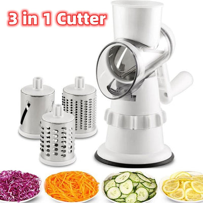3 In 1 Vegetable Slicer, Grater For Vegetable, Potato Cutter & Shredder