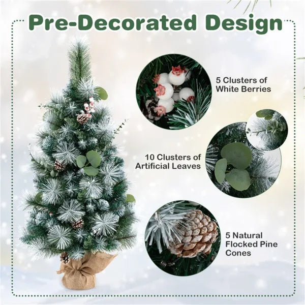 3 FT Pre-Lit Artificial Mini Christmas Tree