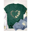 Women Cute Heart Graphic Shirt Summer Butterfly T-Shirt Short Sleeve Top Tees