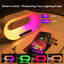 Multi-function 3 In 1 LED App Control RGB Atmosphere Desk Lamp, Smart Multifunctional Wireless Charger & Alarm Clock