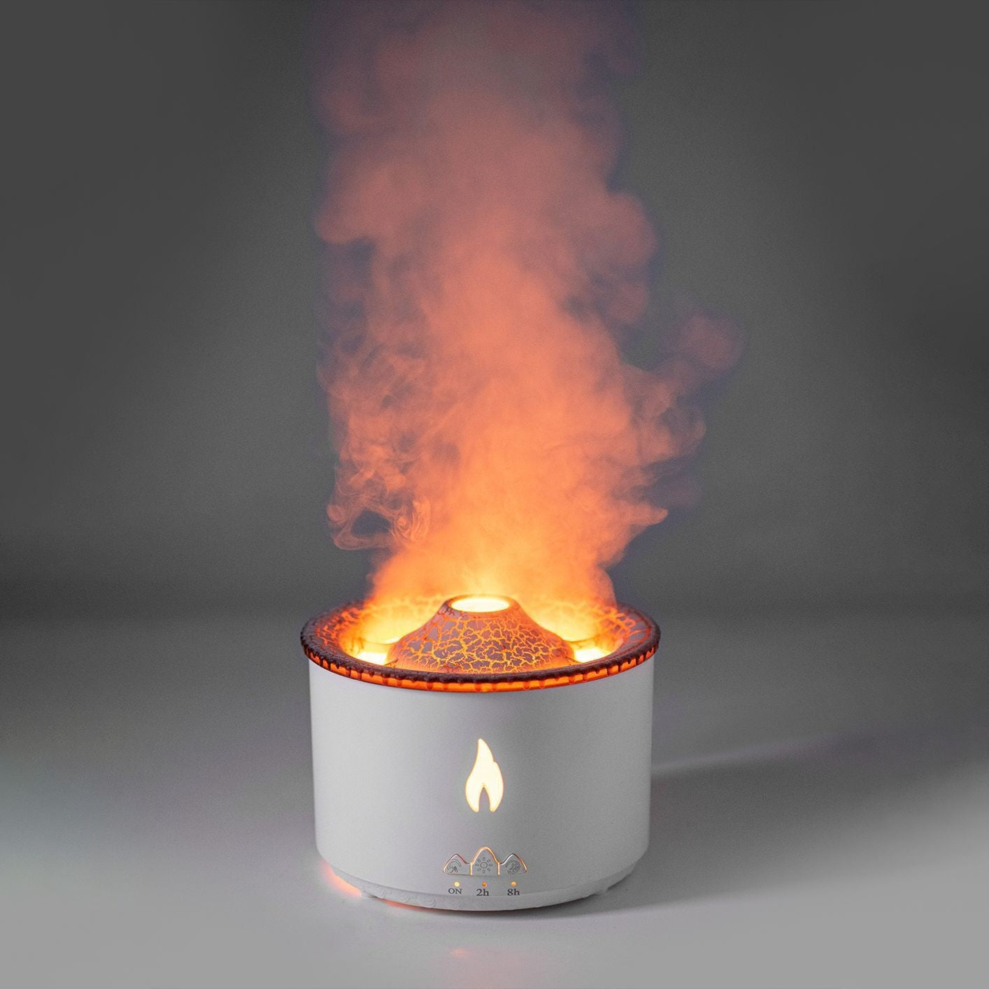 New Creative Ultrasonic 6Oil Humidifier Volcano Aromatherapy Machine Spray Jellyfish Air Flame Humidifier Diffuser