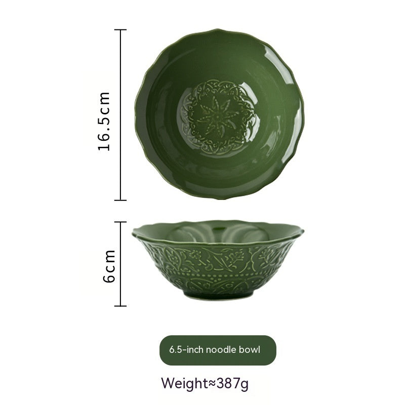French Court Retro European Style Ceramic Dinner Plate