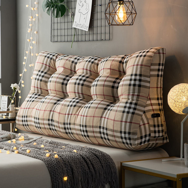 Removable Cover Headboard Pillow Comfortable Soft Fabric