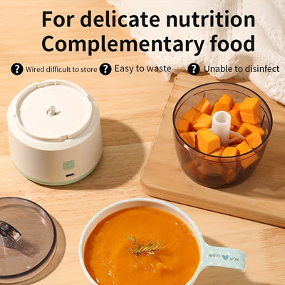 Multifunctional Food Processor - Cordless Electric Meat & Vegetable Grinder, Chopper, Meat Grinder, Dicer - Portable Mini Food Machine