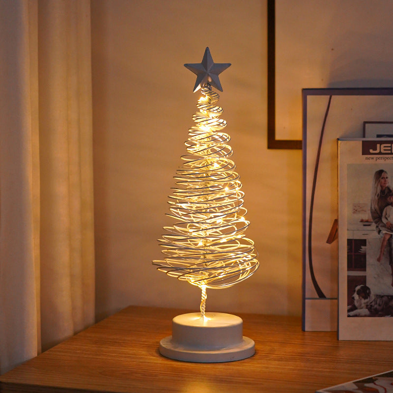 LED Christmas Tree Spiral Light Table Lamp